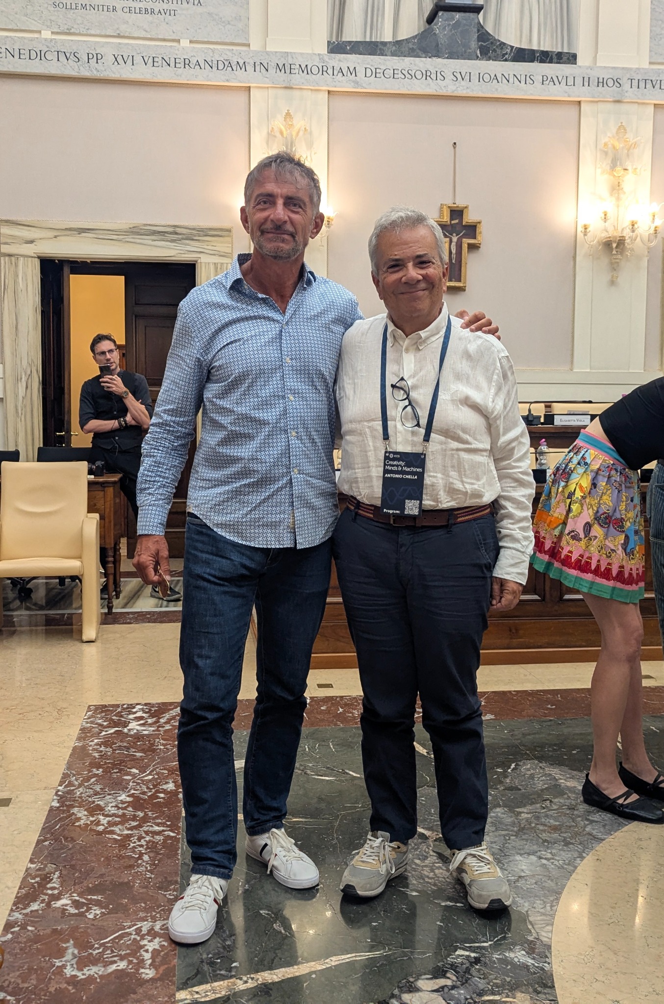 Riccardo Manzotti con Antonio Chella a ICCS Roma